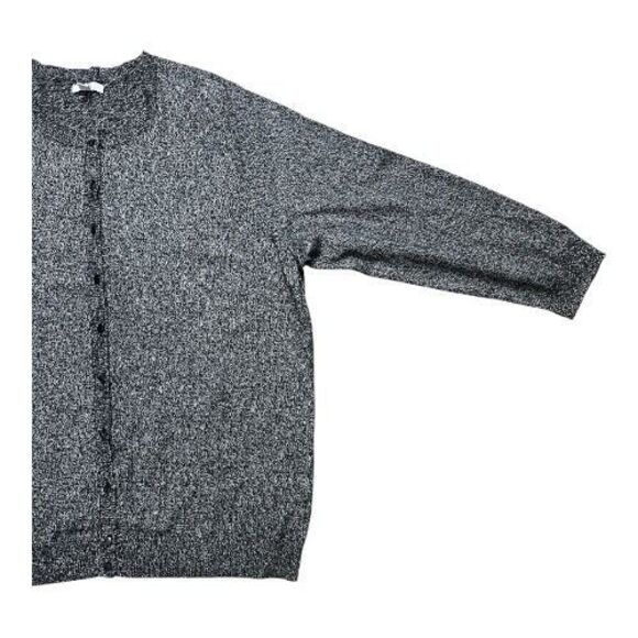 Croft & Barrow Women Cardigan Plus Size 2X Button Heather Black Silver Sparkle - Picture 4 of 12